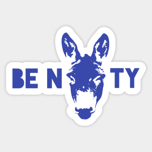 Be Nassty Nasty Democrat Blue Donkey Animal Lover Cute Social Distancing Liberal Face Mask Sticker